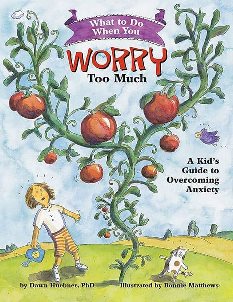 A childrens book cover of " What To Do When You Worry Too Much (for young children)"